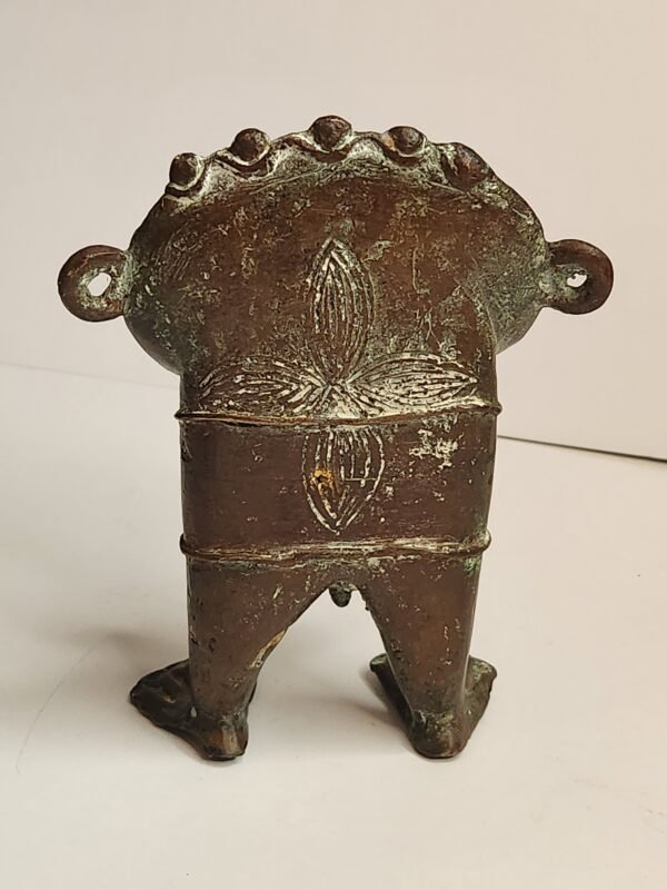 #6 ANCIENT AFRICAN TRIBAL BRONZE FETISH FIGURE SCULPTURE (Bronze Tikar Fetish) - Image 4