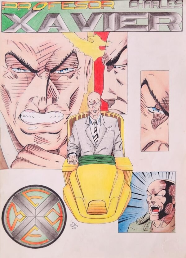 #11 Vintage Super Heros Drawing a PROFESSOR CHARLES XAVIER Comic