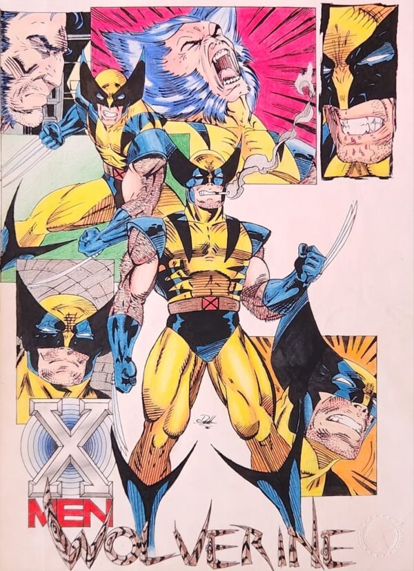 #2 Vintage Super Heros Hand Drawing XMEN WOLVERINE Comic