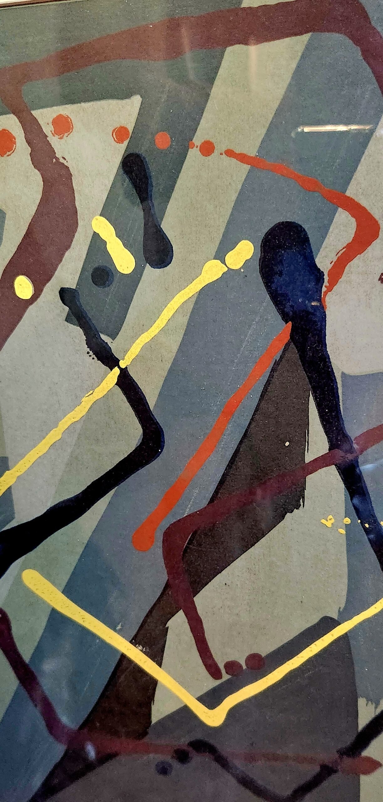 Juan Del Prete ''Abstraction'' Argentine school lithograph signed 1956 - Image 3