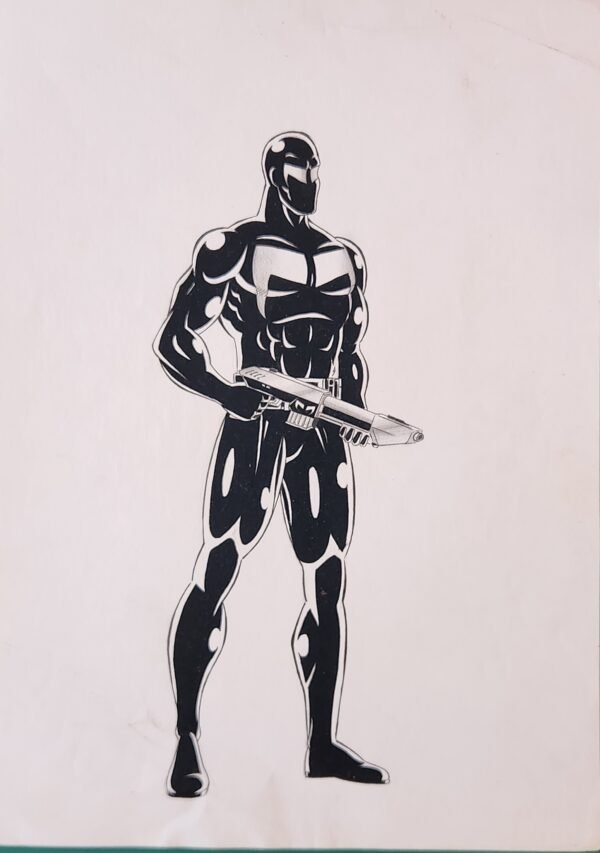 #25 Vintage Super Heros BLACK PANTHER Drawing a Comic