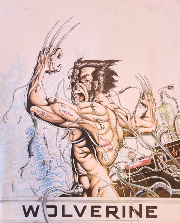 #29 Vintage Super Heros WOLVERINE Drawing a Comic