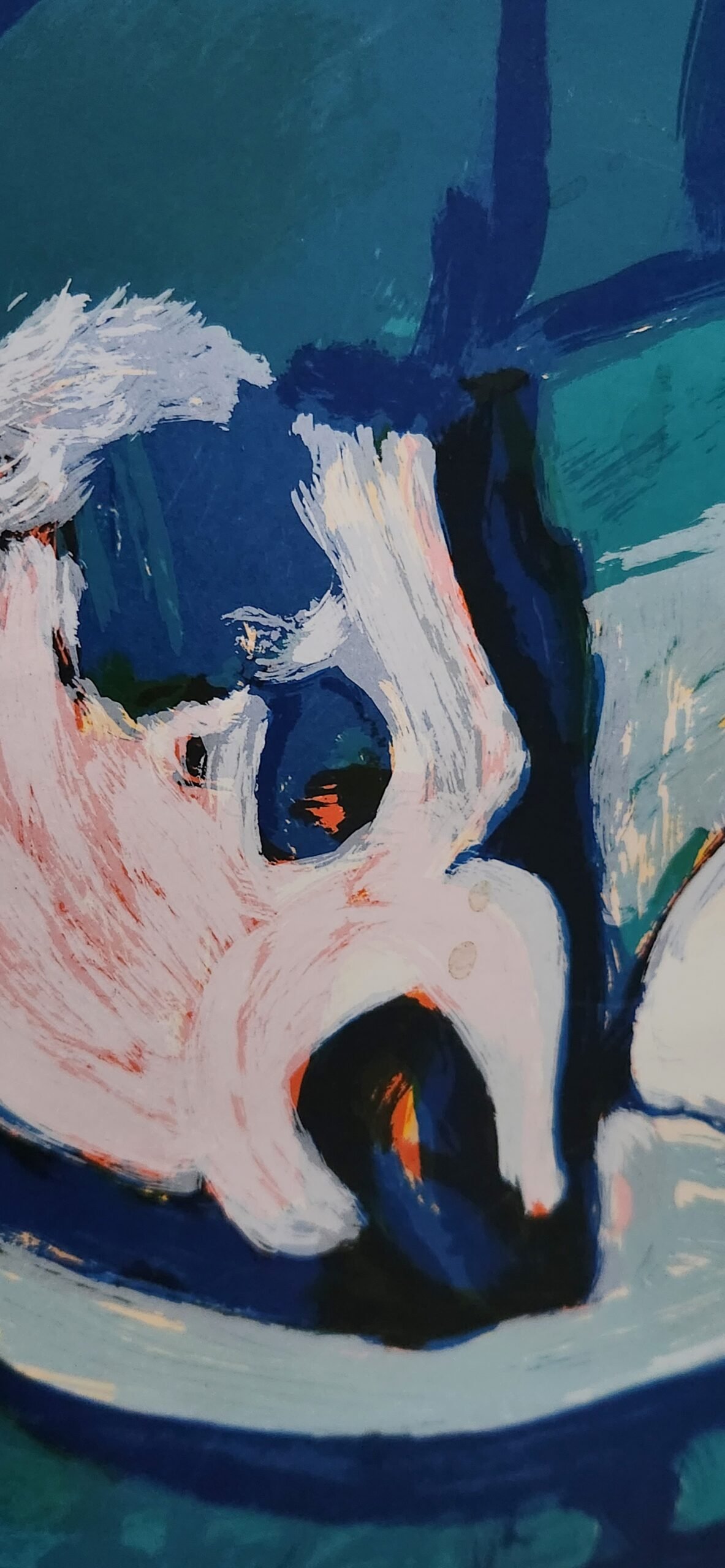 Amos signed possibly Emma Amos abstract lithograph - Image 6