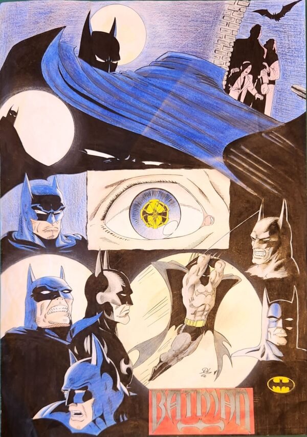 #31 Vintage Super Heros BATMAN Drawing a Comic