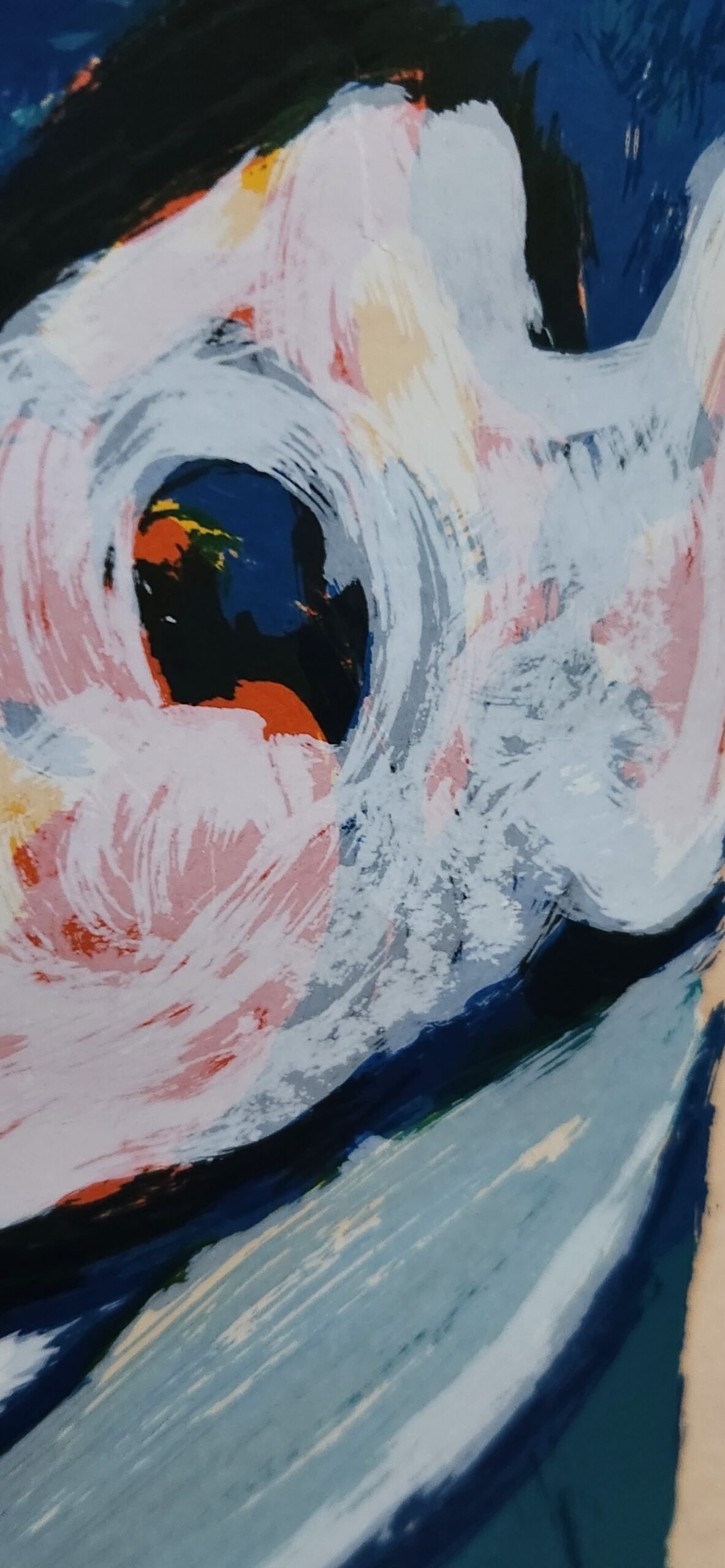 Amos signed possibly Emma Amos abstract lithograph - Image 4