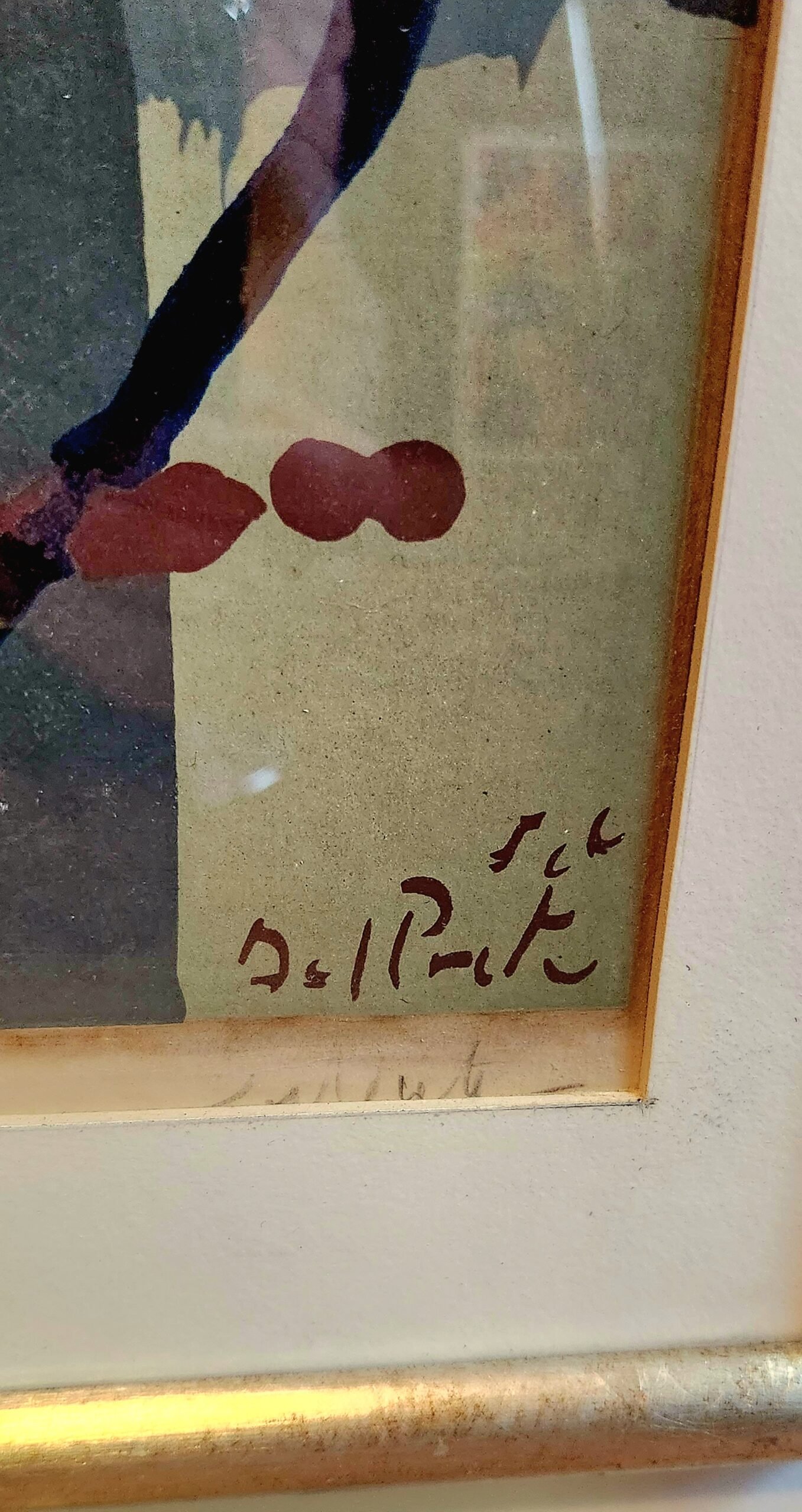 Juan Del Prete ''Abstraction'' Argentine school lithograph signed 1956 - Image 5