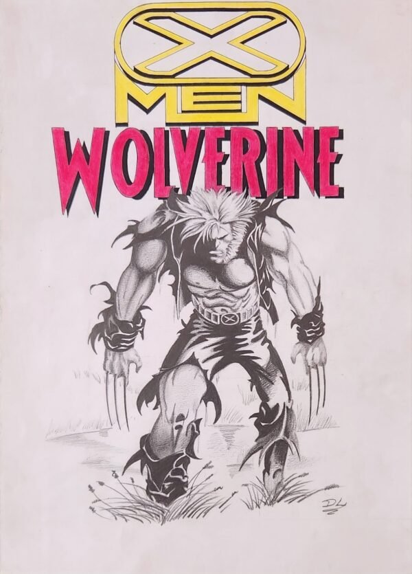 #5 Vintage Super Heros Hand Drawing X MAN Wolverine Comic