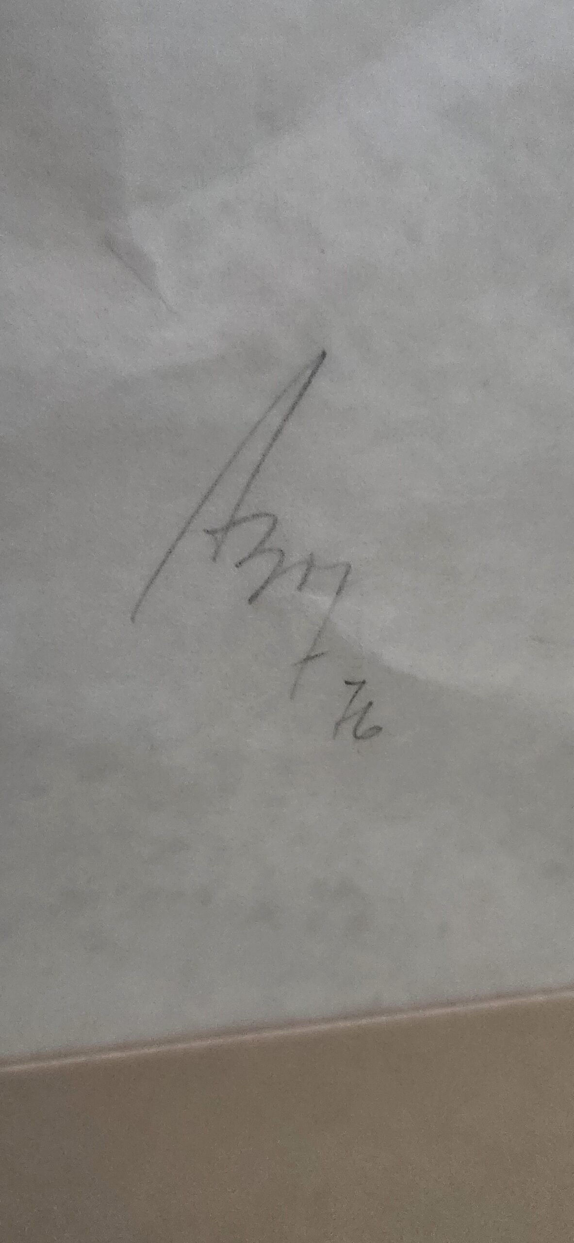 Amos signed possibly Emma Amos abstract lithograph - Image 3