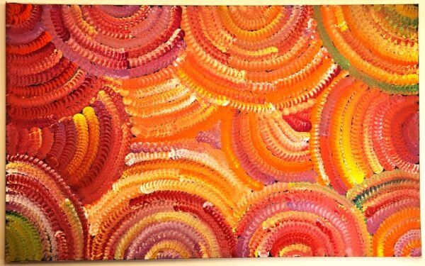 Janet Golder Kngwarreye "Yam Flower Dreaming" genuine piece of Australian Aboriginal Art.