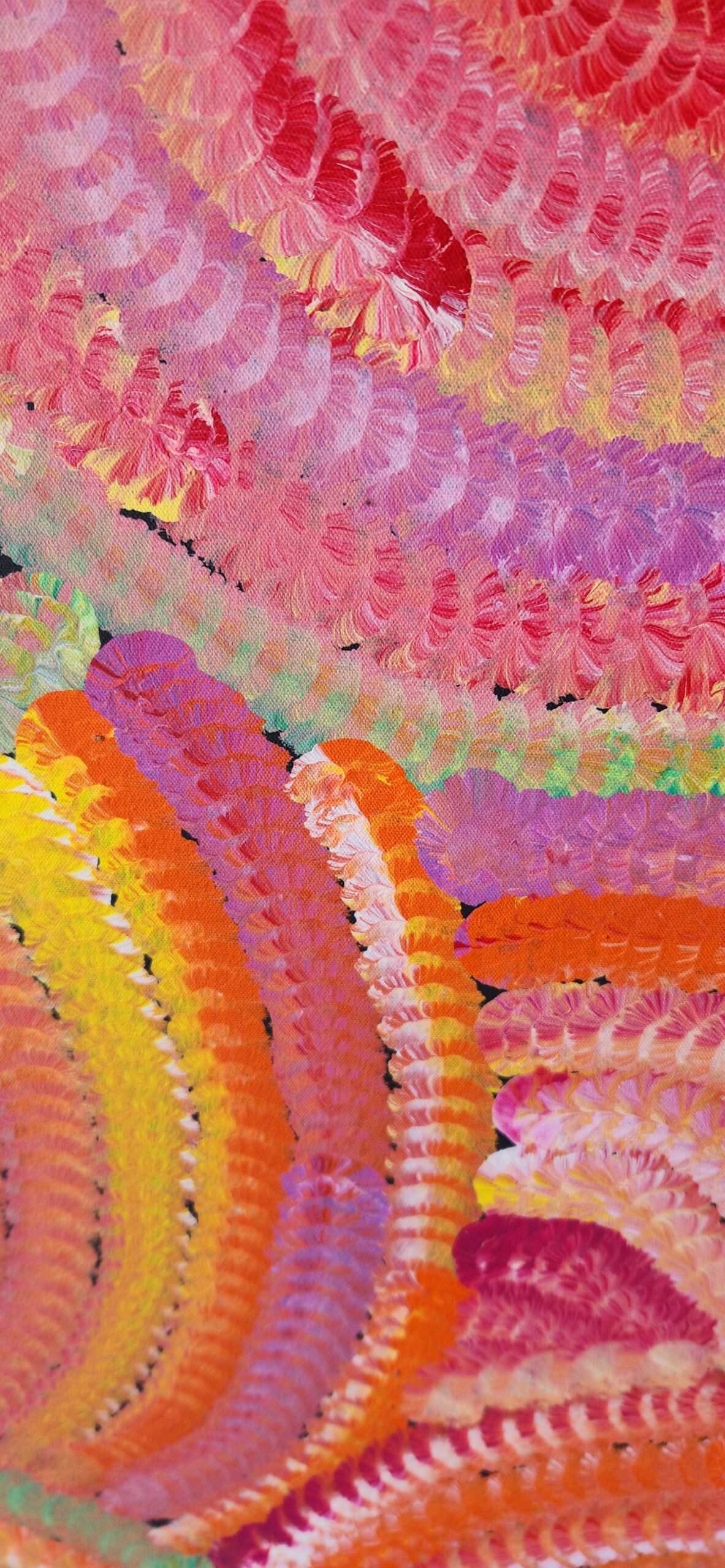 Janet Golder Kngwarreye "Yam Flower Dreaming" genuine piece of Australian Aboriginal Art. - Image 5