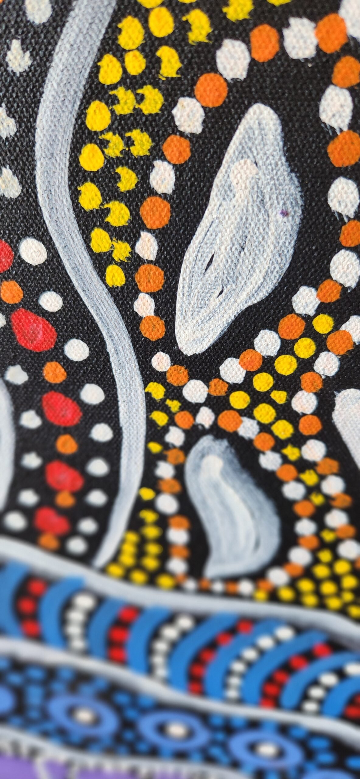 Anna Petjara, acrylic/canvas, "Utopia", a genuine work of Australian Aboriginal art. - Image 7