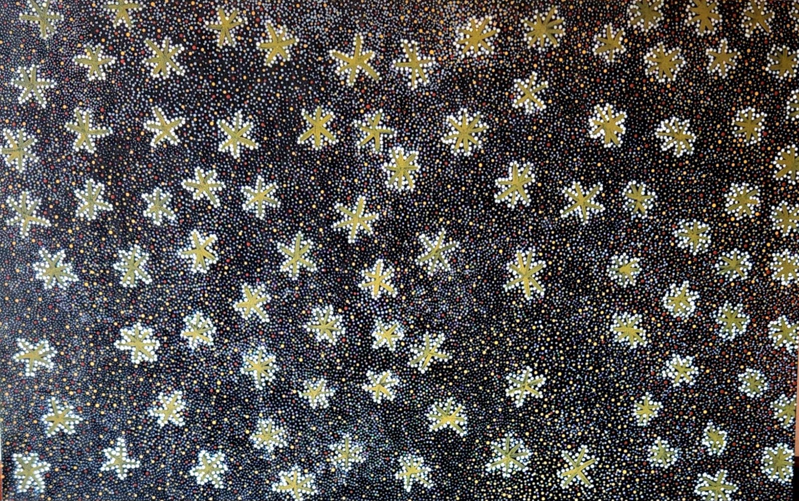 Dorithy Kunoth acrylic/canvas ''Bush Medicine'' genuine piece of Australian Aboriginal Art.