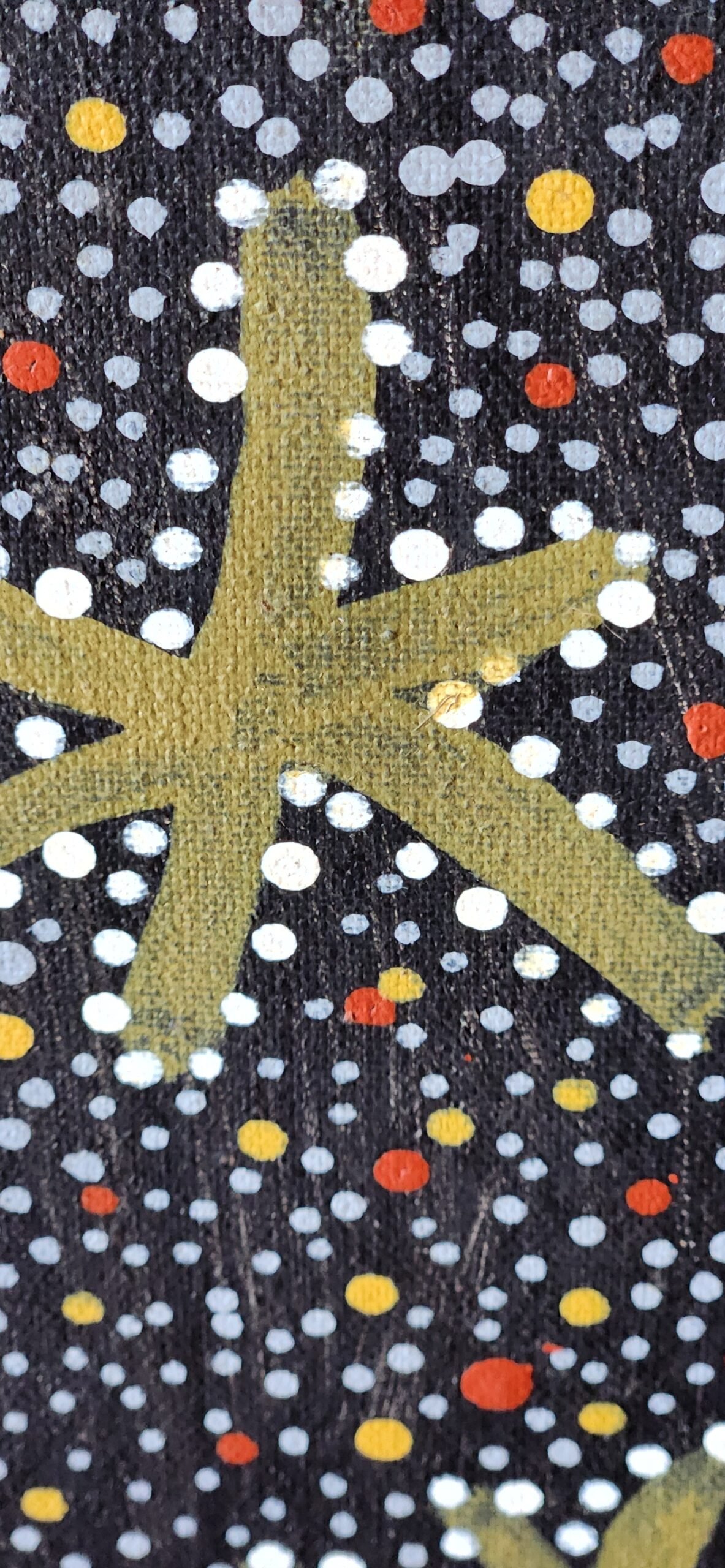 Dorithy Kunoth acrylic/canvas ''Bush Medicine'' genuine piece of Australian Aboriginal Art. - Image 3