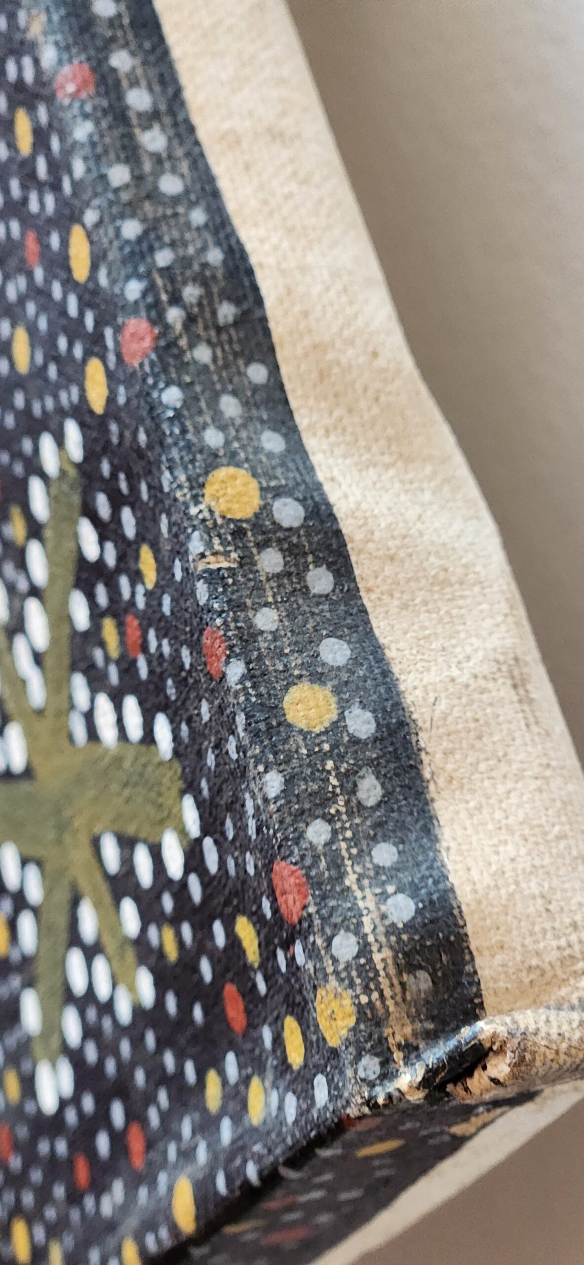 Dorithy Kunoth acrylic/canvas ''Bush Medicine'' genuine piece of Australian Aboriginal Art. - Image 4