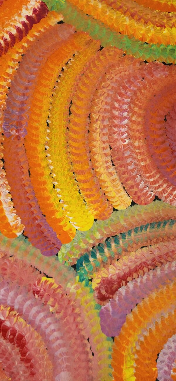 Janet Golder Kngwarreye "Yam Flower Dreaming" genuine piece of Australian Aboriginal Art. - Image 3