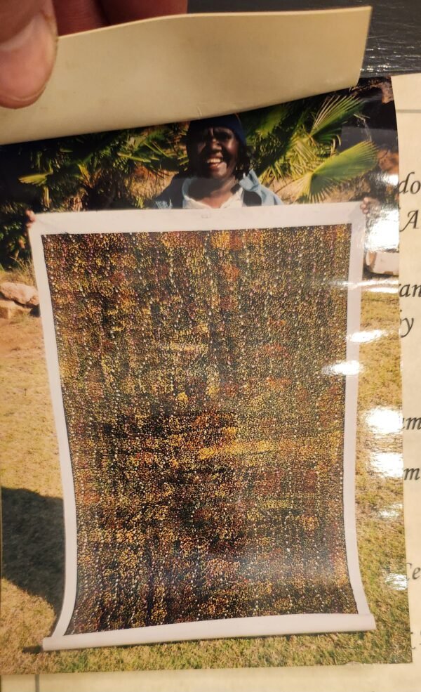 Mary Rumble Petyarre, acrylic/canvas, "Bush Plum Dreaming," a genuine work of Australian Aboriginal art. - Image 4