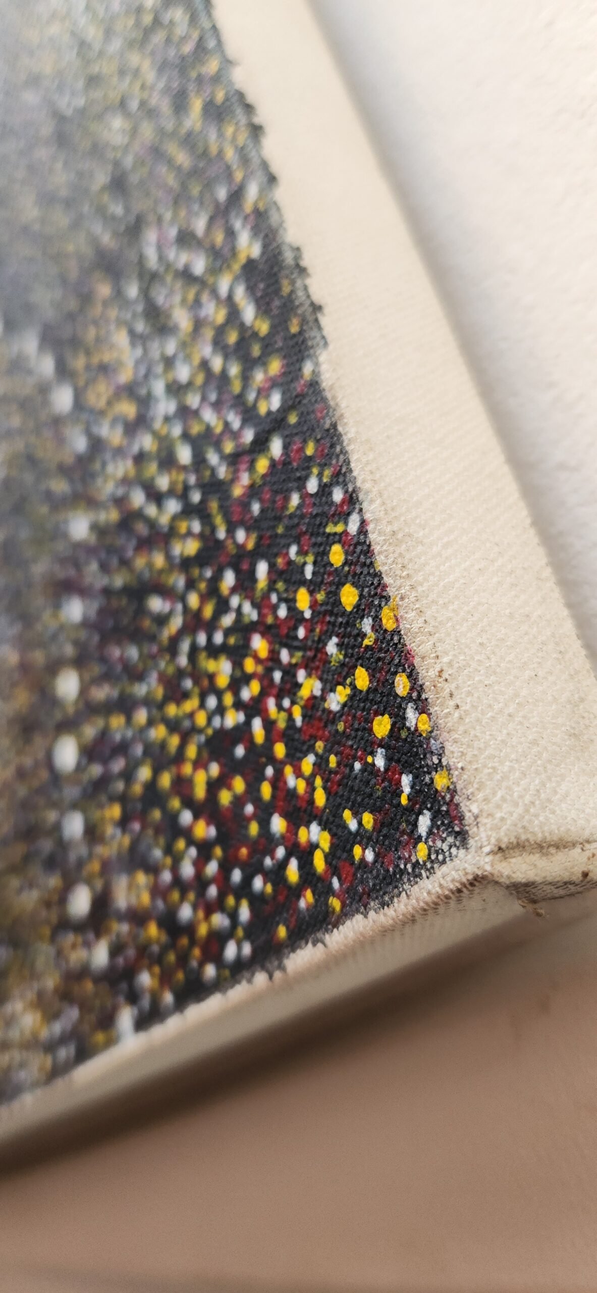 Mary Rumble Petyarre, acrylic/canvas, "Bush Plum Dreaming," a genuine work of Australian Aboriginal art. - Image 6