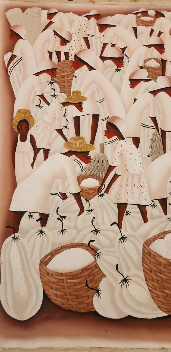 Vintage Original Oil Painting on Canvas Emile Edouard Native Haitian - Image 4