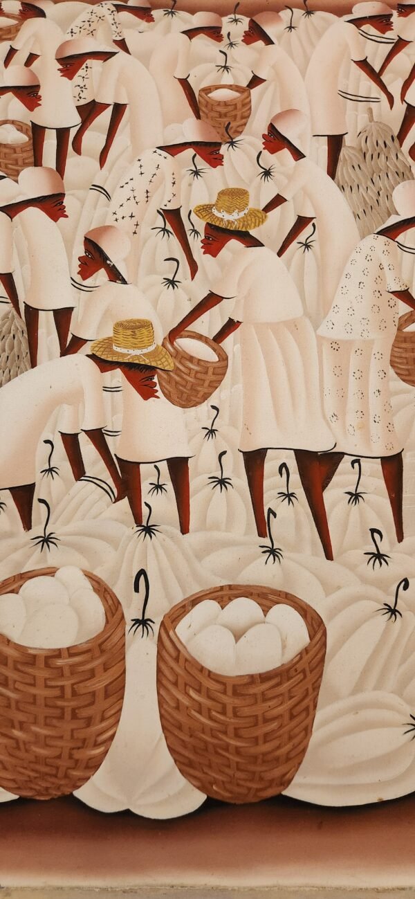 Vintage Original Oil Painting on Canvas Emile Edouard Native Haitian - Image 5
